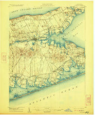 Riverhead New York Historical topographic map, 1:62500 scale, 15 X 15 Minute, Year 1904