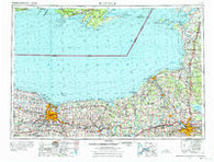 Rochester New York Historical topographic map, 1:250000 scale, 1 X 2 Degree, Year 1961