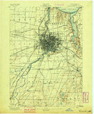 Rochester New York Historical topographic map, 1:62500 scale, 15 X 15 Minute, Year 1895