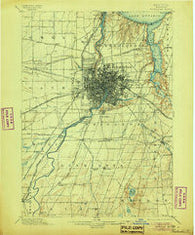 Rochester New York Historical topographic map, 1:62500 scale, 15 X 15 Minute, Year 1898