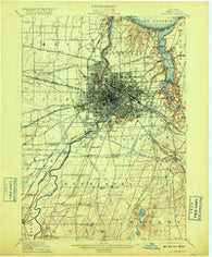 Rochester New York Historical topographic map, 1:62500 scale, 15 X 15 Minute, Year 1912