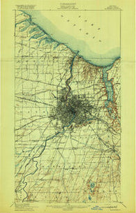 Rochester New York Historical topographic map, 1:62500 scale, 15 X 15 Minute, Year 1920