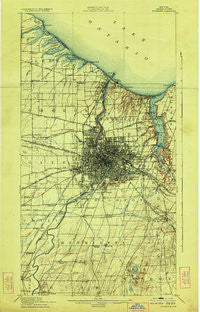 Rochester New York Historical topographic map, 1:62500 scale, 15 X 15 Minute, Year 1920
