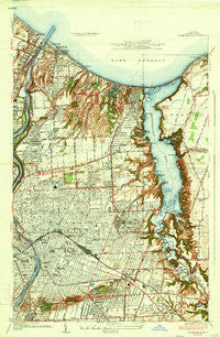 Rochester East New York Historical topographic map, 1:24000 scale, 7.5 X 7.5 Minute, Year 1935