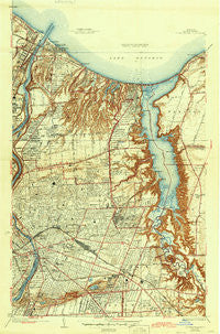Rochester East New York Historical topographic map, 1:24000 scale, 7.5 X 7.5 Minute, Year 1935