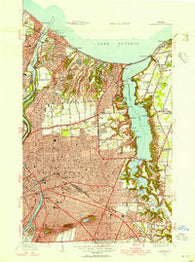 Rochester East New York Historical topographic map, 1:24000 scale, 7.5 X 7.5 Minute, Year 1952