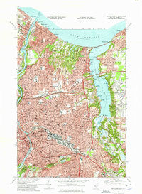 Rochester East New York Historical topographic map, 1:24000 scale, 7.5 X 7.5 Minute, Year 1971