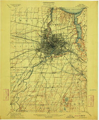 Rochester New York Historical topographic map, 1:62500 scale, 15 X 15 Minute, Year 1912