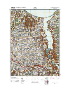 Rochester East New York Historical topographic map, 1:24000 scale, 7.5 X 7.5 Minute, Year 2013