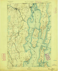 Rouse Point New York Historical topographic map, 1:62500 scale, 15 X 15 Minute, Year 1895