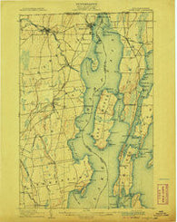 Rouse Point New York Historical topographic map, 1:62500 scale, 15 X 15 Minute, Year 1907