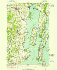 Rouses Point New York Historical topographic map, 1:62500 scale, 15 X 15 Minute, Year 1939
