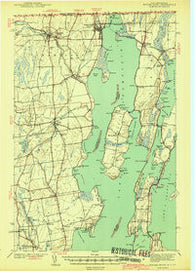 Rouses Point New York Historical topographic map, 1:62500 scale, 15 X 15 Minute, Year 1939