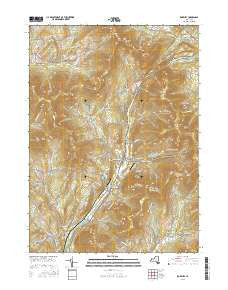 Roxbury New York Current topographic map, 1:24000 scale, 7.5 X 7.5 Minute, Year 2016