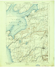 Sackets Harbor New York Historical topographic map, 1:62500 scale, 15 X 15 Minute, Year 1895