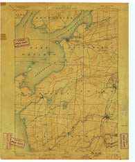 Sacketts Harbor New York Historical topographic map, 1:62500 scale, 15 X 15 Minute, Year 1895