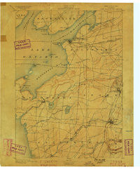 Sacketts Harbor New York Historical topographic map, 1:62500 scale, 15 X 15 Minute, Year 1895