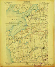 Sacketts Harbor New York Historical topographic map, 1:62500 scale, 15 X 15 Minute, Year 1895