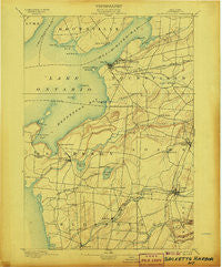 Sacketts Harbor New York Historical topographic map, 1:62500 scale, 15 X 15 Minute, Year 1895