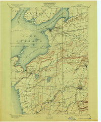 Sacketts Harbor New York Historical topographic map, 1:62500 scale, 15 X 15 Minute, Year 1895