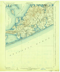 Sag Harbor New York Historical topographic map, 1:62500 scale, 15 X 15 Minute, Year 1904