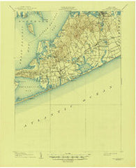 Sag Harbor New York Historical topographic map, 1:62500 scale, 15 X 15 Minute, Year 1904