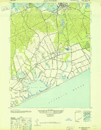 Sag Harbor New York Historical topographic map, 1:24000 scale, 7.5 X 7.5 Minute, Year 1946