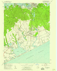Sag Harbor New York Historical topographic map, 1:24000 scale, 7.5 X 7.5 Minute, Year 1956