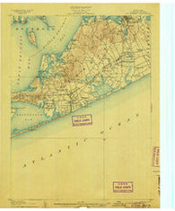 Sag Harbor New York Historical topographic map, 1:62500 scale, 15 X 15 Minute, Year 1904