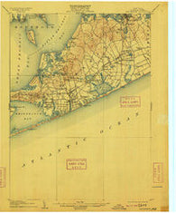 Sag Harbor New York Historical topographic map, 1:62500 scale, 15 X 15 Minute, Year 1904