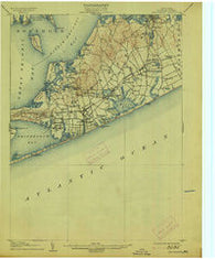 Sag Harbor New York Historical topographic map, 1:62500 scale, 15 X 15 Minute, Year 1904
