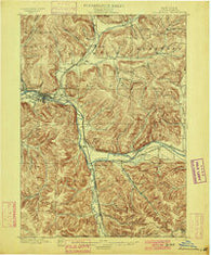 Salamanca New York Historical topographic map, 1:62500 scale, 15 X 15 Minute, Year 1900