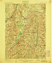 Sangerfield New York Historical topographic map, 1:62500 scale, 15 X 15 Minute, Year 1907