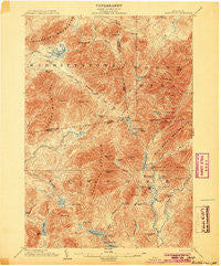Santanoni New York Historical topographic map, 1:62500 scale, 15 X 15 Minute, Year 1904