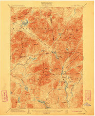 Santanoni New York Historical topographic map, 1:62500 scale, 15 X 15 Minute, Year 1904