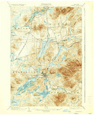 Saranac New York Historical topographic map, 1:62500 scale, 15 X 15 Minute, Year 1904