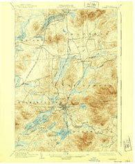 Saranac New York Historical topographic map, 1:62500 scale, 15 X 15 Minute, Year 1904