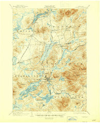 Saranac New York Historical topographic map, 1:62500 scale, 15 X 15 Minute, Year 1904