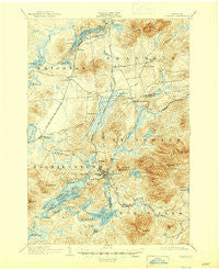 Saranac New York Historical topographic map, 1:62500 scale, 15 X 15 Minute, Year 1904