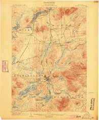 Saranac New York Historical topographic map, 1:62500 scale, 15 X 15 Minute, Year 1904