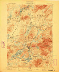 Saranac New York Historical topographic map, 1:62500 scale, 15 X 15 Minute, Year 1904