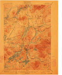 Saranac New York Historical topographic map, 1:62500 scale, 15 X 15 Minute, Year 1904