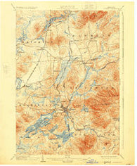 Saranac New York Historical topographic map, 1:62500 scale, 15 X 15 Minute, Year 1904