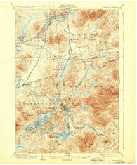 Saranac New York Historical topographic map, 1:62500 scale, 15 X 15 Minute, Year 1904