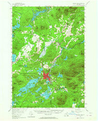 Saranac Lake New York Historical topographic map, 1:62500 scale, 15 X 15 Minute, Year 1955