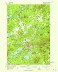 Saranac Lake New York Historical topographic map, 1:62500 scale, 15 X 15 Minute, Year 1955