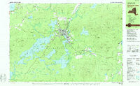 Saranac Lake New York Historical topographic map, 1:25000 scale, 7.5 X 15 Minute, Year 1978