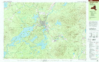 Saranac Lake New York Historical topographic map, 1:25000 scale, 7.5 X 15 Minute, Year 1999