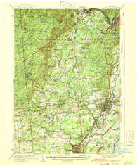 Saratoga New York Historical topographic map, 1:62500 scale, 15 X 15 Minute, Year 1942
