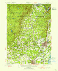 Saratoga New York Historical topographic map, 1:62500 scale, 15 X 15 Minute, Year 1947